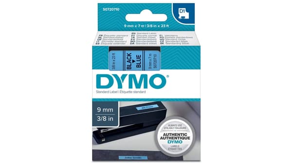 Dymo Etikettband 40916 Svart Blå (S0720710)