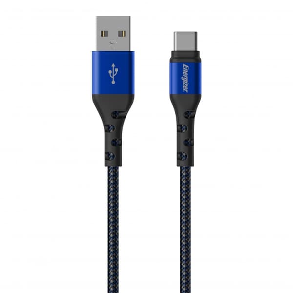 Energizer - USB-A til USB-C tilslutningskabel 2m (Blå)