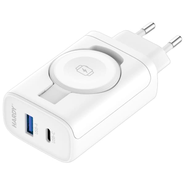 3mk HARDY Oplader PD 2i1 33W til Apple AC Oplader med Induktion