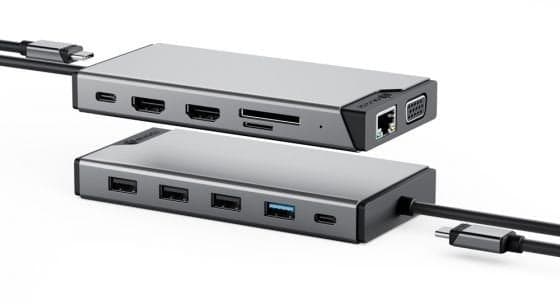 Alogic 12-in-1 USB-C PD DV3 kolmen näytön telakointiasema