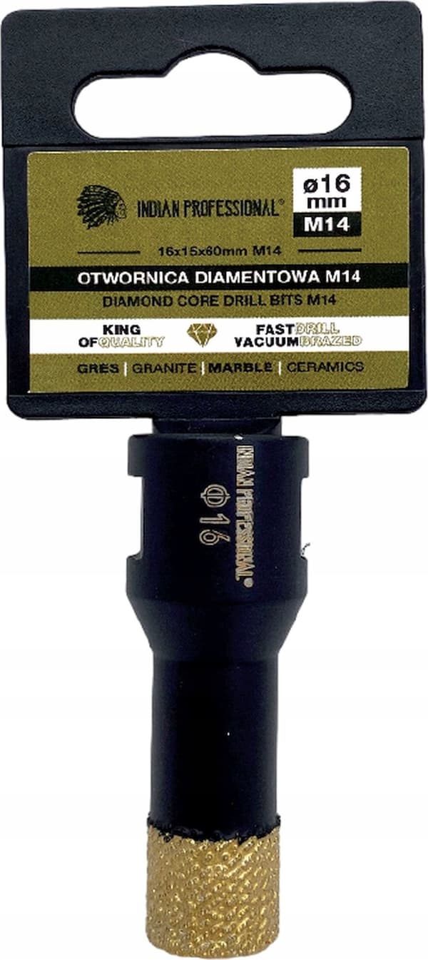 INDIAN PROFESSIONAL DIAMANTKRONE M14 16mm TØRBORING/INDIAN PROFESSIONAL