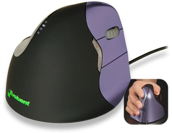 Evoluent Vertical Mouse4 Small Right Högerhänt Mus USB