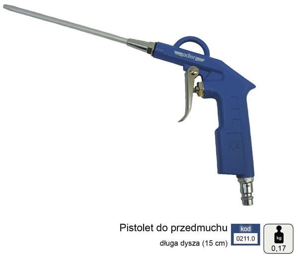 ADLER PUHALLUSPISTOOLI 15cm