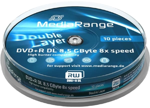 MediaRange DVD+R DL 8.5GB 8x 10kpl (MR466)