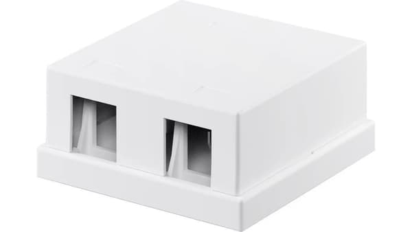 Goobay Tom Keystone-kasse 2-port - Muliggør installation med snap-in-metode (79366)