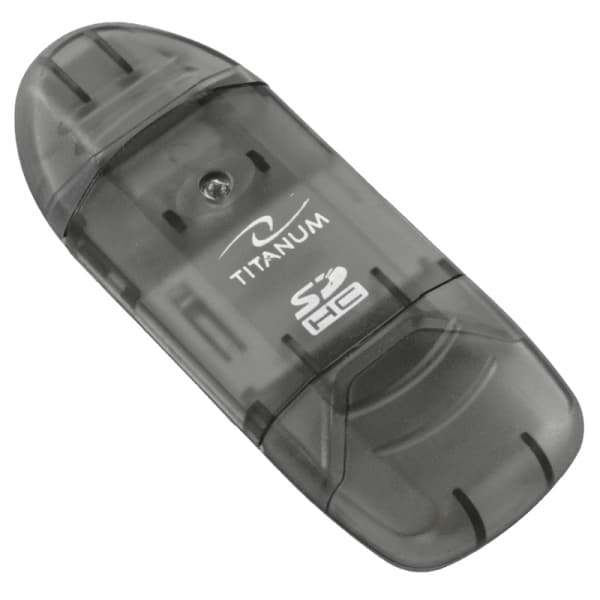 TITANUM TA101K SDHC USB 2.0 KORTLÆSER SORT