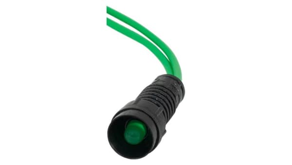 LED-lys fi 5mm, 230V grøn/grøn F4.0059