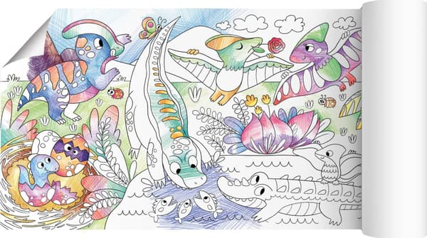 Målarbok med dinosaurier efter nummer