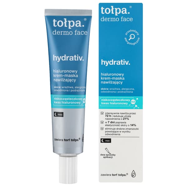 TOLPA Dermo Face Hydrativ Hyaluroninen Kosteuttava Yönaamio 40 ml