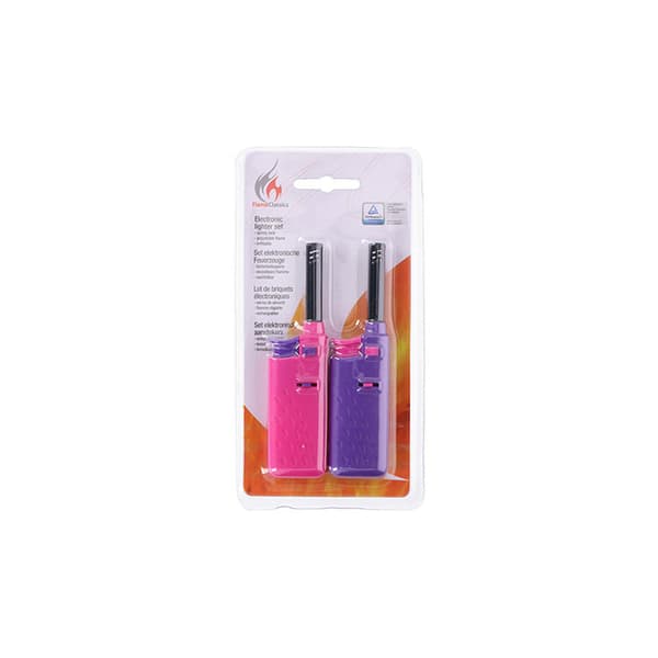 BBQ - Gaslighter til grill/køkken 14 cm 2 stk. (pink/lilla)