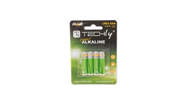 Alkaliparistot Techly 1.5V AAA LR03 4kpl