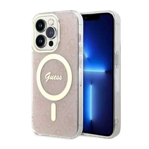 Guess GUHMP14LH4STP iPhone 14 Pro 6.1\" rosa/rosa Hardcase 4G MagSafe