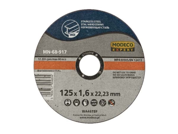 Modeco Plattfräs Rostfritt Stål 125mm 25st (MN-68-912)