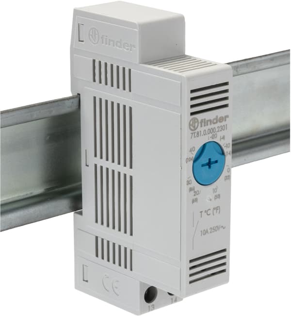 Termostat til ventilatorstyreskab 110-240V AC/DC temp. 10 til 60 grader C 7T.81.0.000.2301