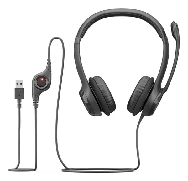 Logitech Headset USB H390, LGT-H390, kuulokemikrofoni, pääpanta