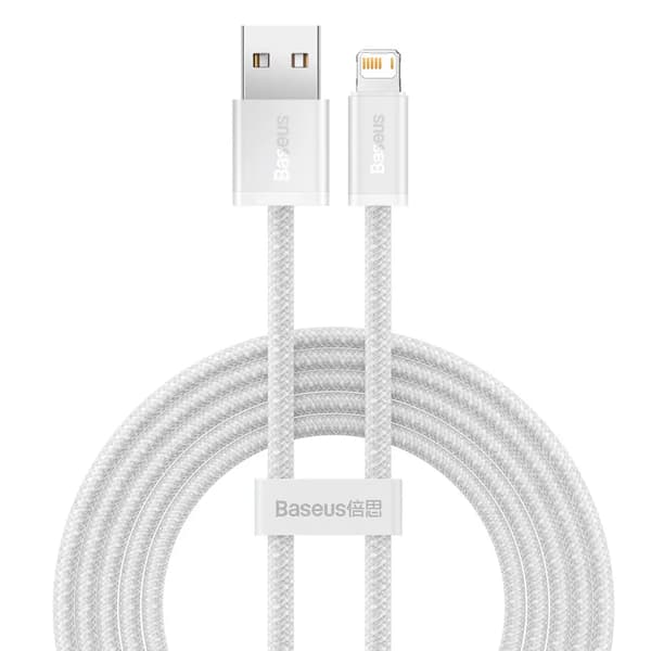 BASEUS-kabel USB A till Lightning 2,4A Dynamic CALD000502 2m vit
