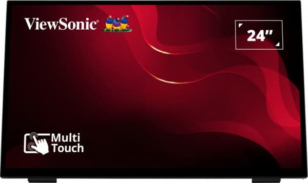 Viewsonic TD2465 interaktiv fladskærm 61 cm (24\") LED 250 cd/m² Full HD Sort Touchscreen