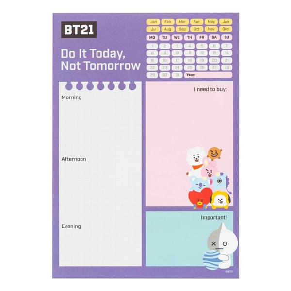 LINE FRIENDS BT21 - Daglig planerare A5