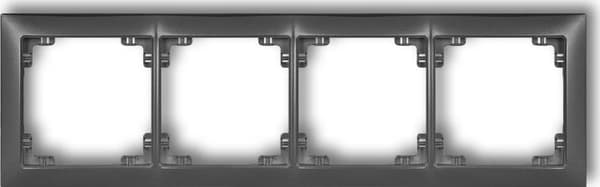 Karlik Universal fyrdubbel ram av plast Deco Soft grafit (11DRSO-4)