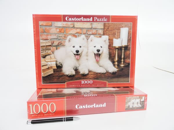 Puslespil 1000 Samojedhvalpe siger hej CASTOR