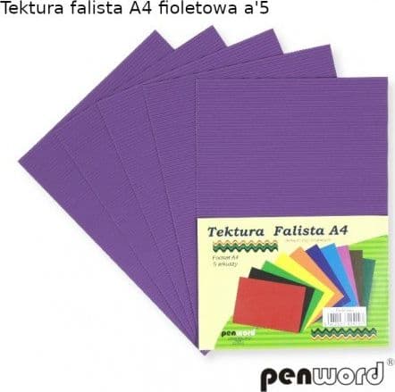 A4 bølgepap lilla 5 stk