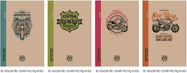 Dekorativ notesbog 165x238/120K gitter TW FRESH