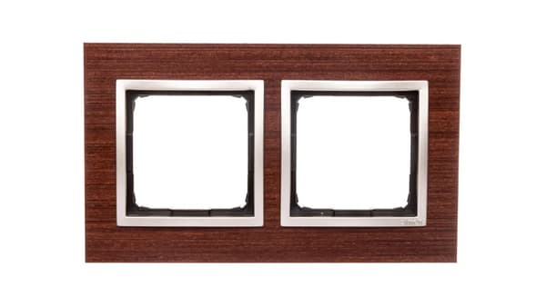 Kontakt-Simon Dubbelram Simon 54 Nature trä valnöt guld (DRN2/86)