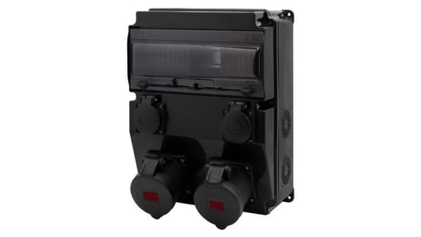 CAJA 12M SCENIC eltavle - lige stikdåser 2x32A 5p, 2x230V /12 moduler/