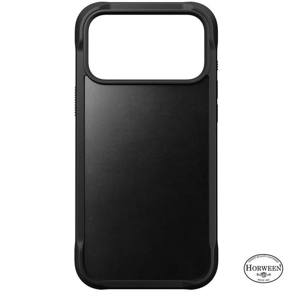 Nomad Modern lædercover, sort (Horween) - iPhone 17 Pro Max