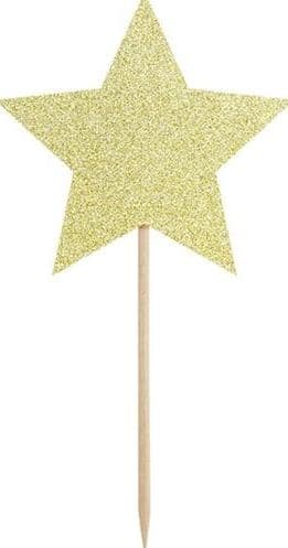 Fest Deco Topper, stjerner, guld, 11,5 cm, 6 stk universal