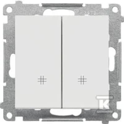 Simon 55 Dobbelt krydsforbindelse (modul) 10 AX, 250 V~, lynkobling Lysegrå mat TW7/2.01/114
