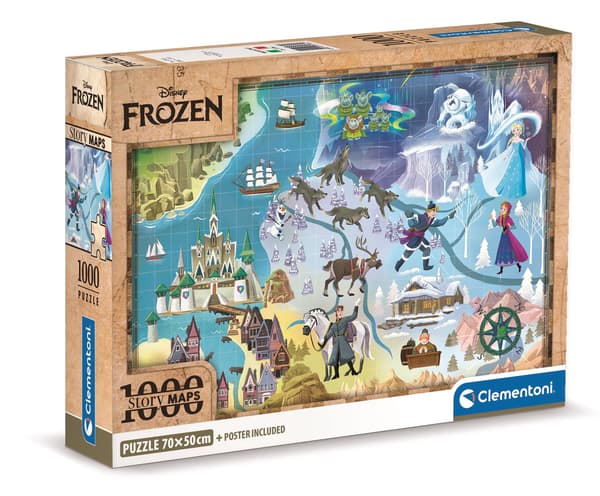 Puslespil 1000 Kompakt Disney Kort Frost