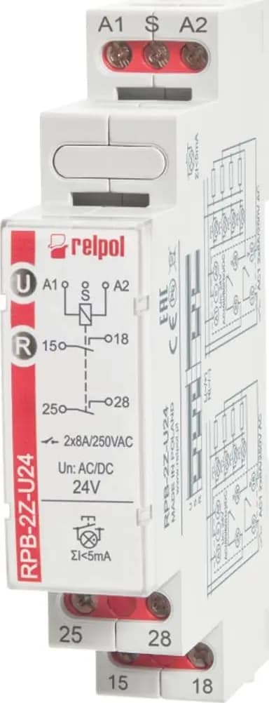 Bistabil sender 2Z 8A 24VAC/DC RPB-2Z-U24 864385