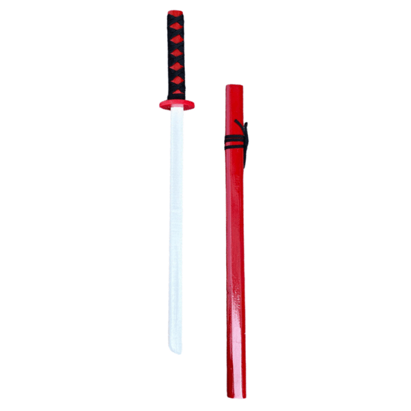 Træ Katana Sværd Legetøj Træningsrekvisit Rød 70cm