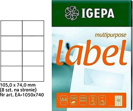 Mondi LABELS A4 IGEPA 105 X 74,0 MM VALKOINEN (100)
