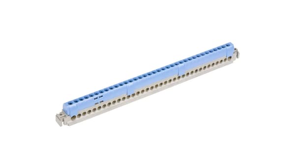 Forbindelsesskinne 35-huller blå IP2x - 2x25mm2+33x16mm2 004848