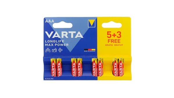 Batterier VARTA LONGLIFE MAX POWER AAA 1.5V 8 (5+3) stk