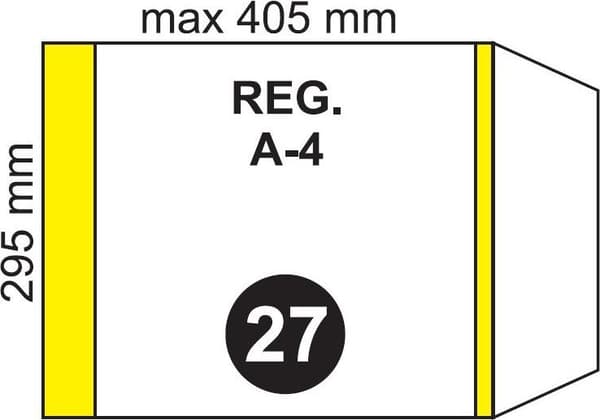 Stödskydd A4 justerbart NR 27 (20st)