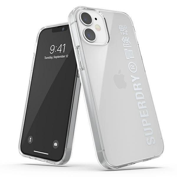 SuperDry Snap iPhone 12 mini Clear Case silver/silver 42590