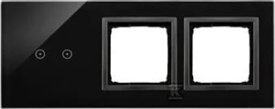 Simon Touch Ramme Touch Panel S54 Touch, 3 Moduler, 2 Horisontale Berøringsfelter + 2 S54 Huller, Lava Armaturer DSTR3200