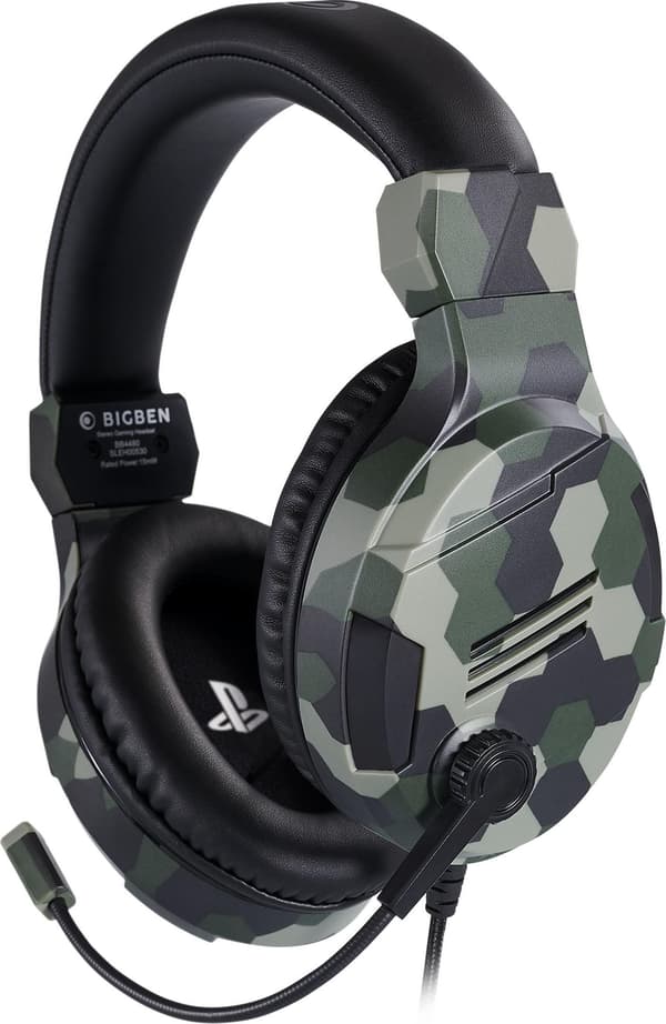 BIGBEN V3 GAMING STEREO HEADSET PS4 CAMOUFLAGE GRØN