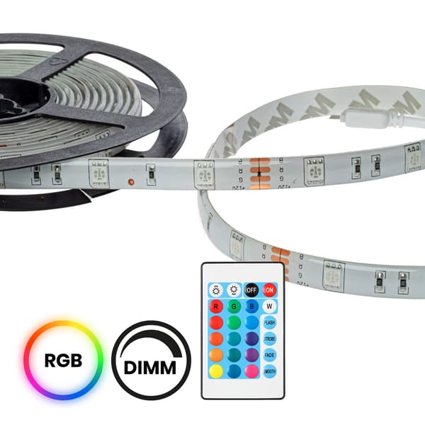RGB Led Kit 5m IP65 Driver + Fjärrkontroll