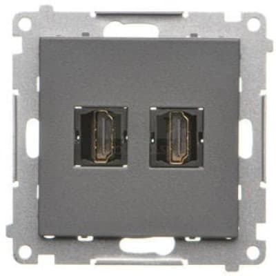Simon 55 HDMI Dobbeltstik (Modul) Grafit Mat TGHDMI2.01/116