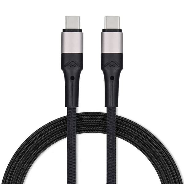 Blue Star flettet kabel med USB C til USB C 3A 60W 2m stik