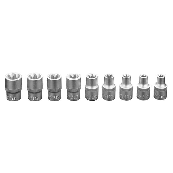 Neo Torx-hylsyavainsarja 1/2\" E10-E24 9 kpl (08-649)