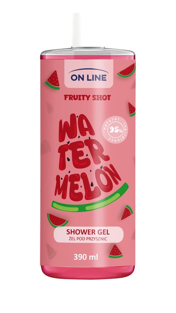 ON LINE Fruity Shot Duschgel Vattenmelon 390 ml