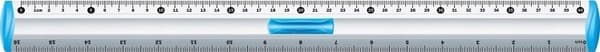 Aluminium lineal med blyantholder 40cm MIX