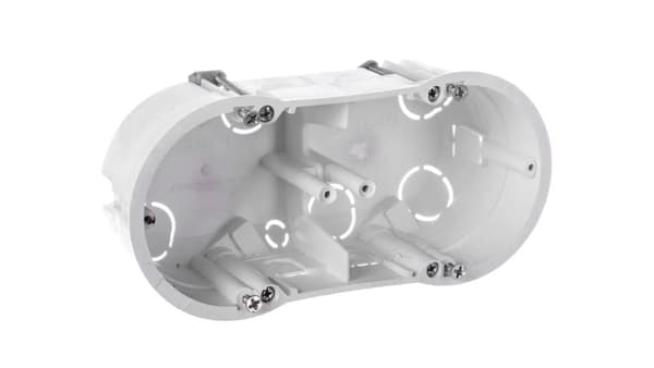 Dobbelt indmuringsdåse 60mm gips hvid PkW-2 13.70 /5stk. /
