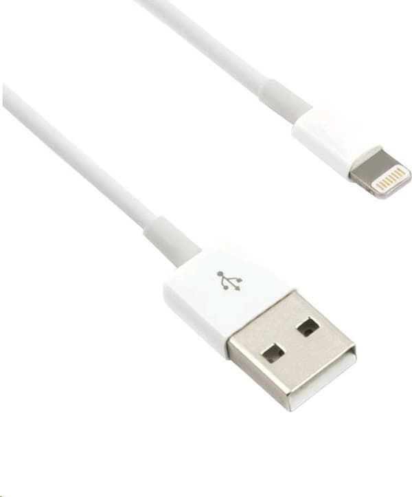 Kabel USB C-Tech USB-A - Lightning 1 m Hvid (CB-APL-10W)