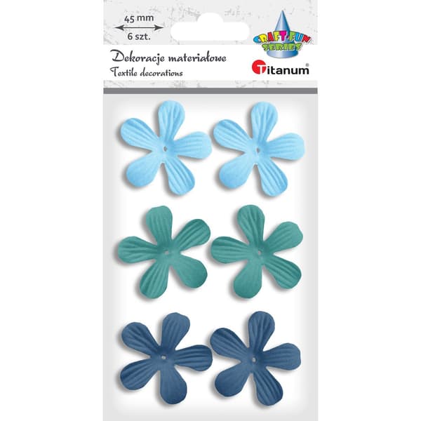 Materialblommor 3D-skum 45mm mix 6st